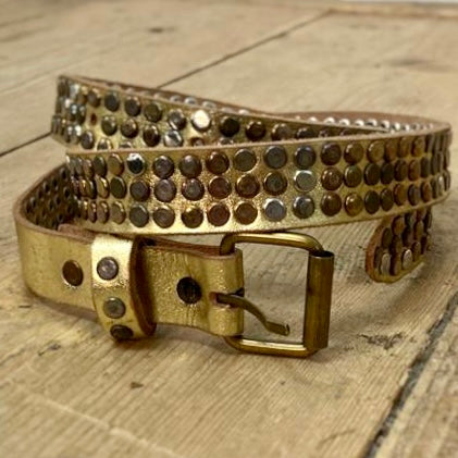 Gold 3 Stud Belt CLBT016