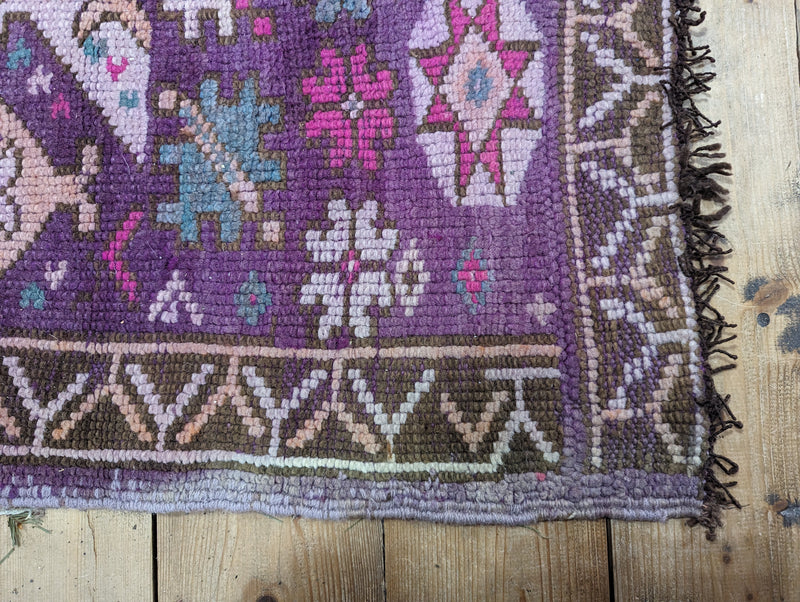 'Midnight Berries' Late 70's Boujaad Rug