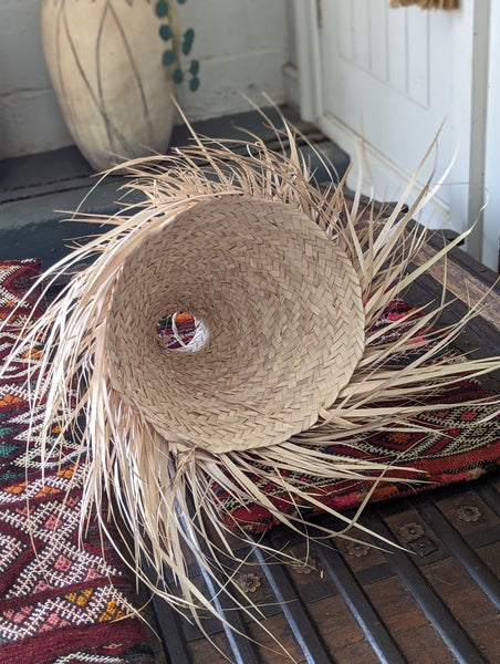 ‘Palmerie’ Small Palm Leaf Wicker Lampshade