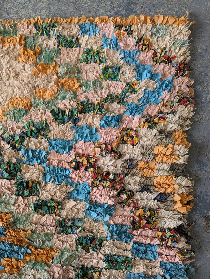 "Three Diamonds" Boucherouite Rug