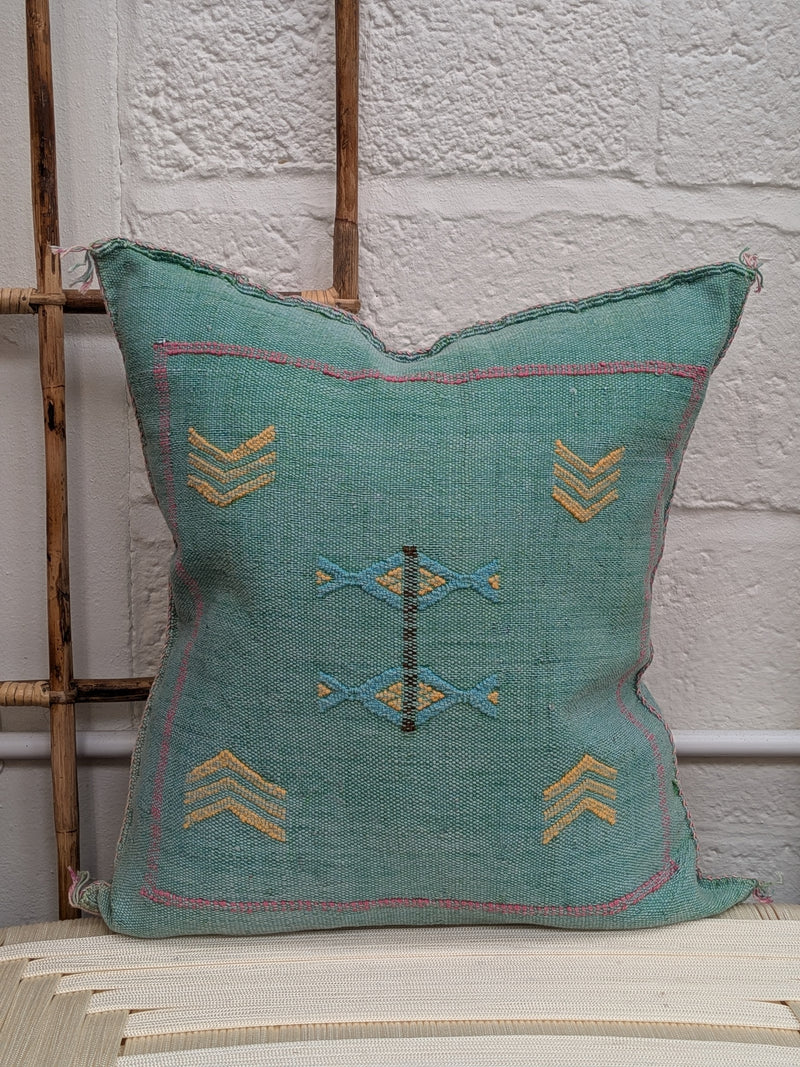 Moroccan Cactus Silk Cushion - CU-CS-024