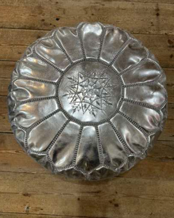Silver Pouffe - PO-LP-002