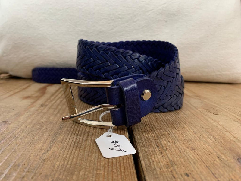 Navy Plaited Belt CLBT010