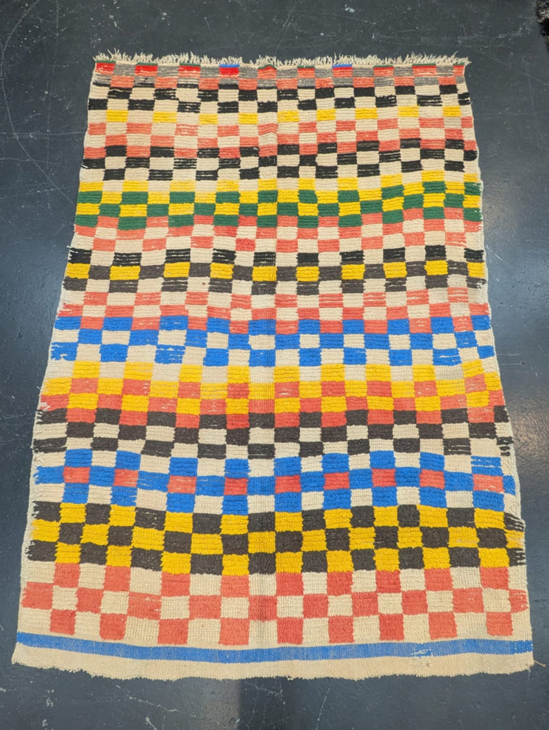 "Connect Four" Azilal Rug (Circa 1970's)