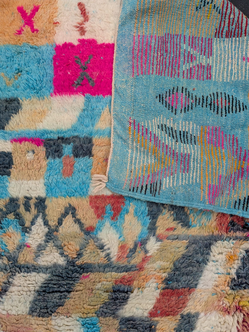 "Kaleidoscope" Preloved Beni Ourain Rug - RU-BO-030