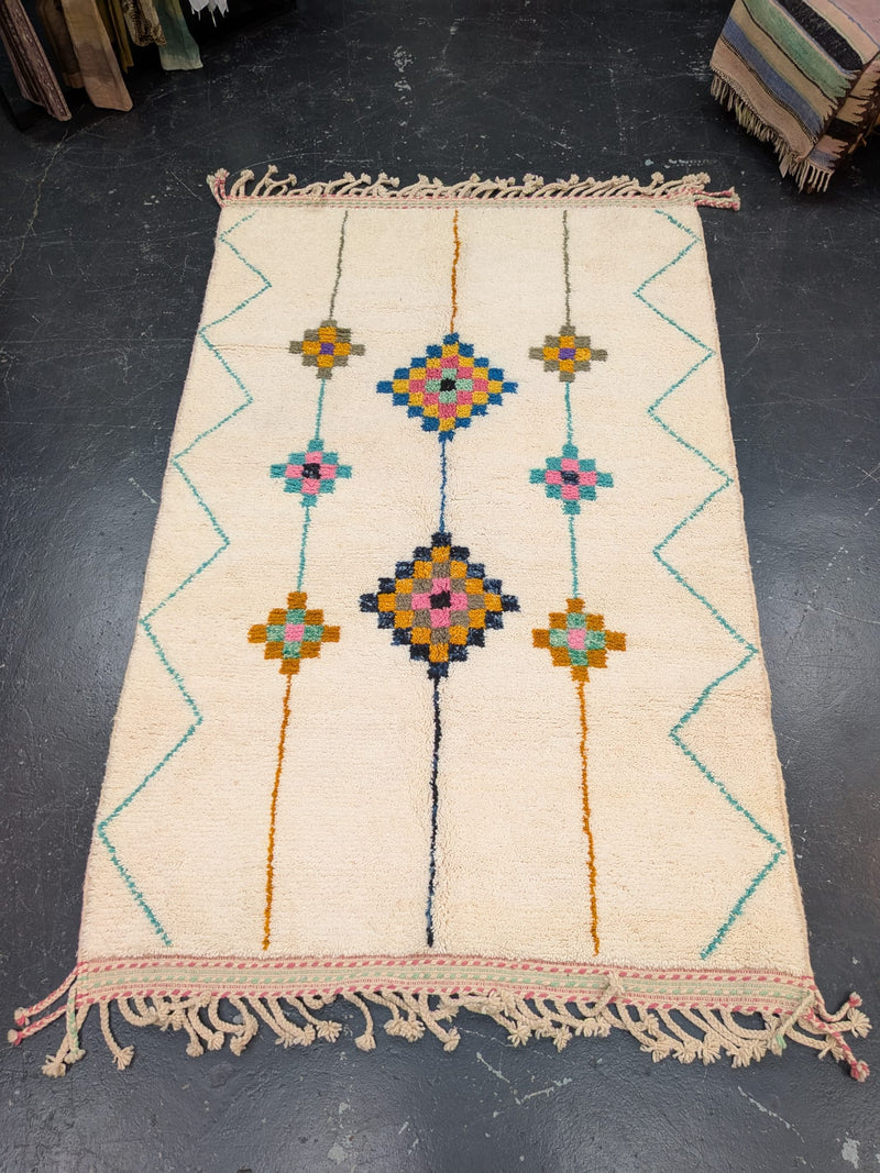 "Diamond Check" Contemporary Beni Ourain Rug - RU-BO-032