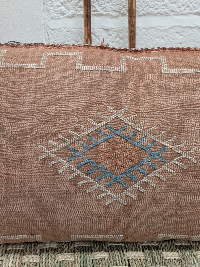 Large Moroccan Cactus Silk Cushion - CU-CS-065