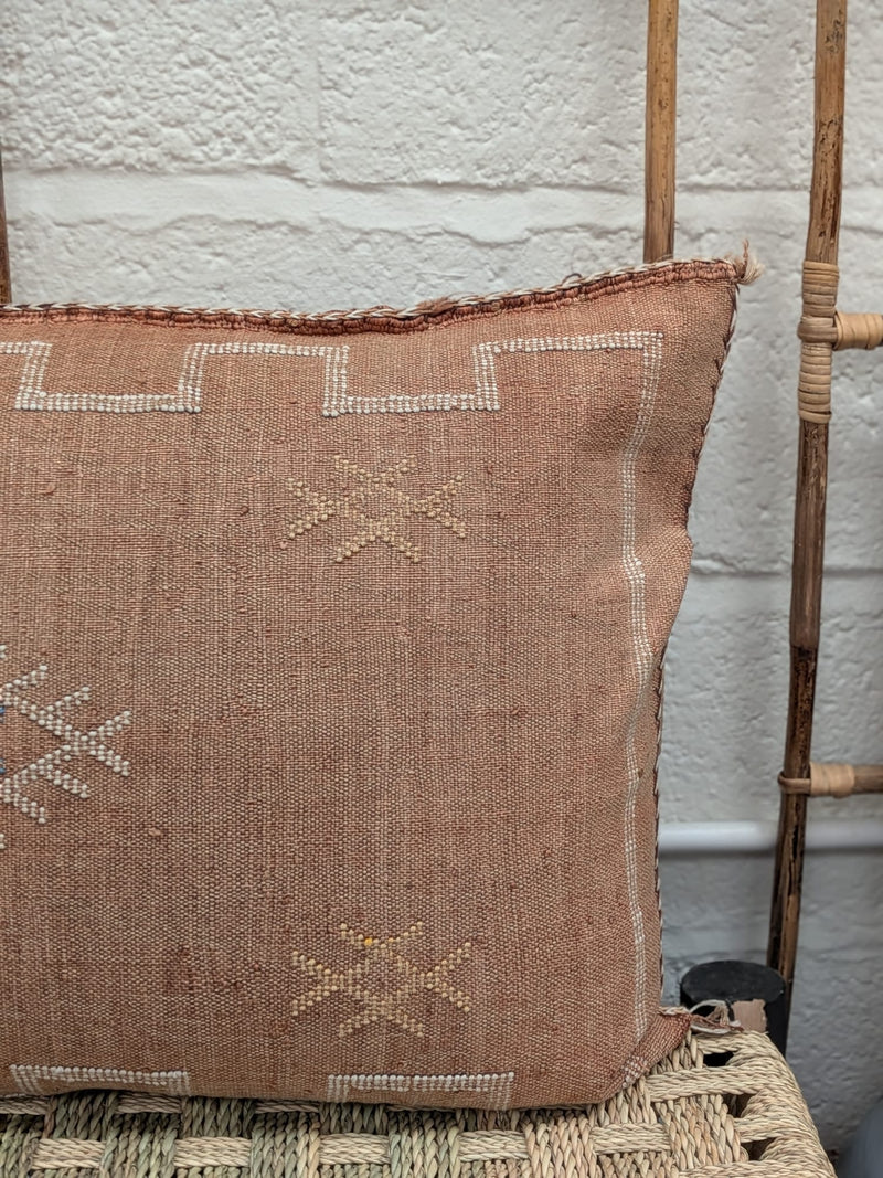 Large Moroccan Cactus Silk Cushion - CU-CS-065