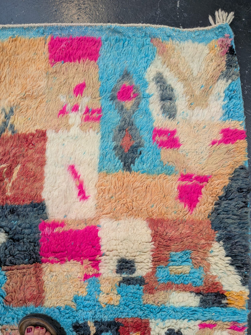 "Kaleidoscope" Preloved Beni Ourain Rug - RU-BO-030