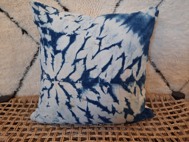Indigo Tie Dye Mud Cloth Cushion