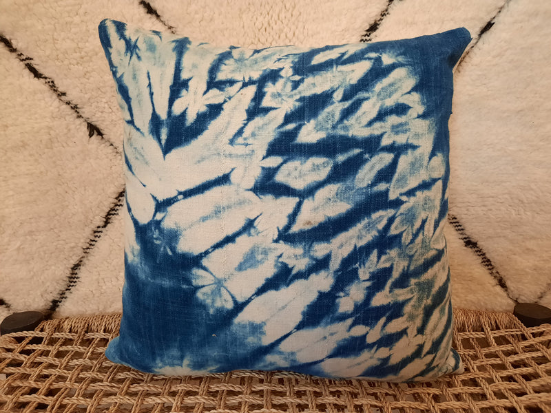 Indigo Tie Dye Mud Cloth Cushion