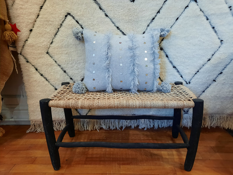 Pompom Sequin Blanket Cushion CUPP003