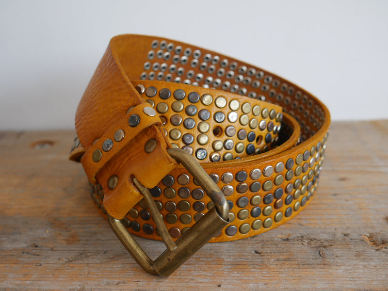 Yellow 5 Stud Belt