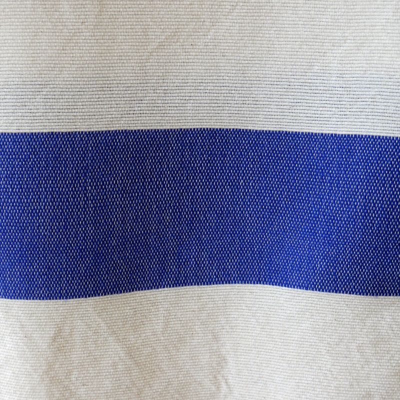 'Fez' Pompom 'Fouttas' Saharan Blue Hammam Towel HT108