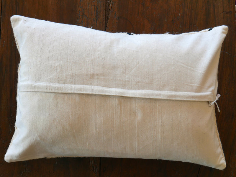 Cream with black cross detail cushion