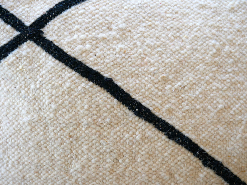 Cream with black line detail Cushion