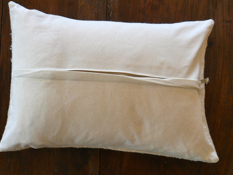 Cream with Black cross detail cushion