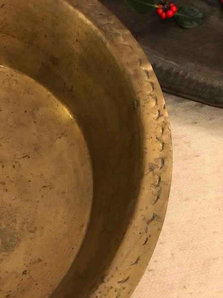 Large hand beaten brass bowls