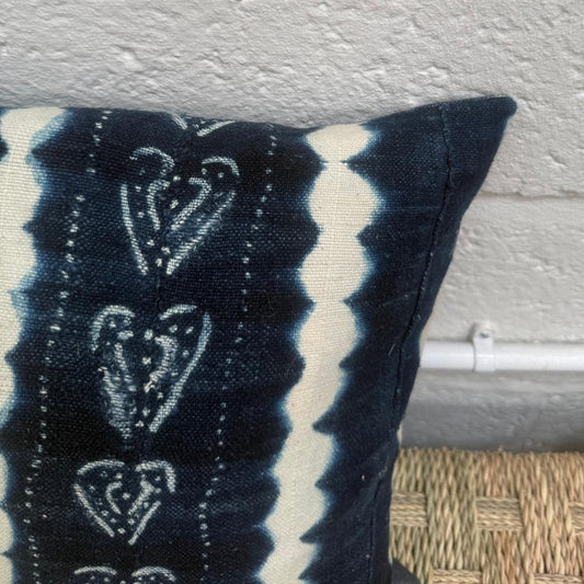 Indigo Tie Dye Mud Cloth Cushion CUMM003