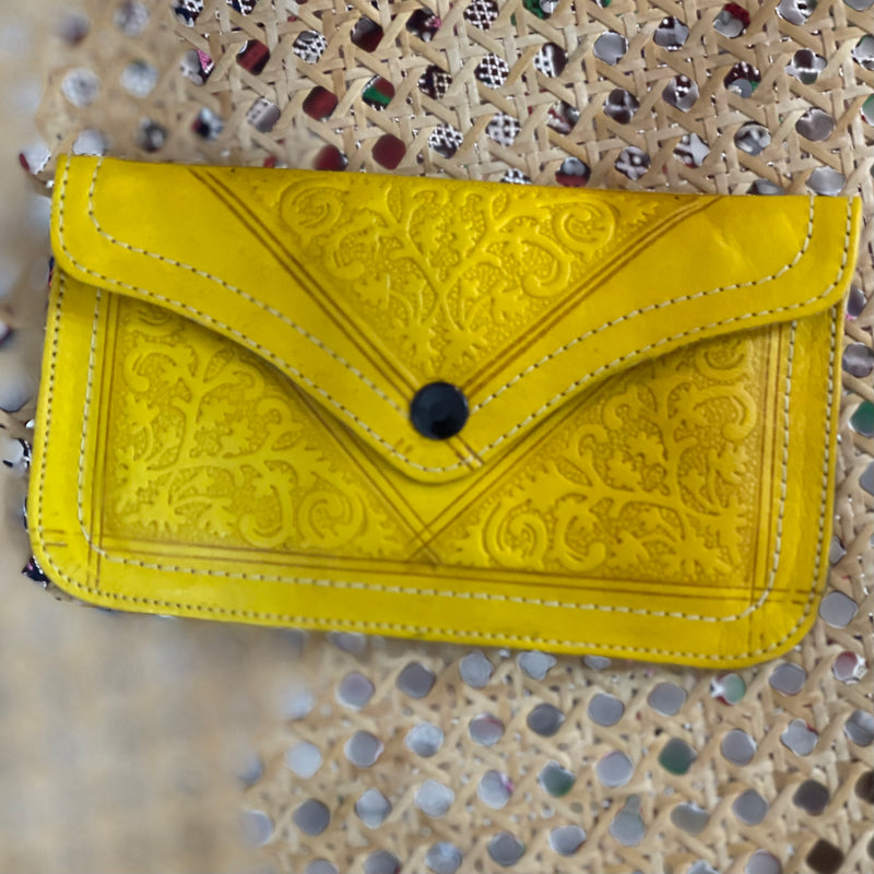 Hand Tooled Leather Clutches - CL-BG-002