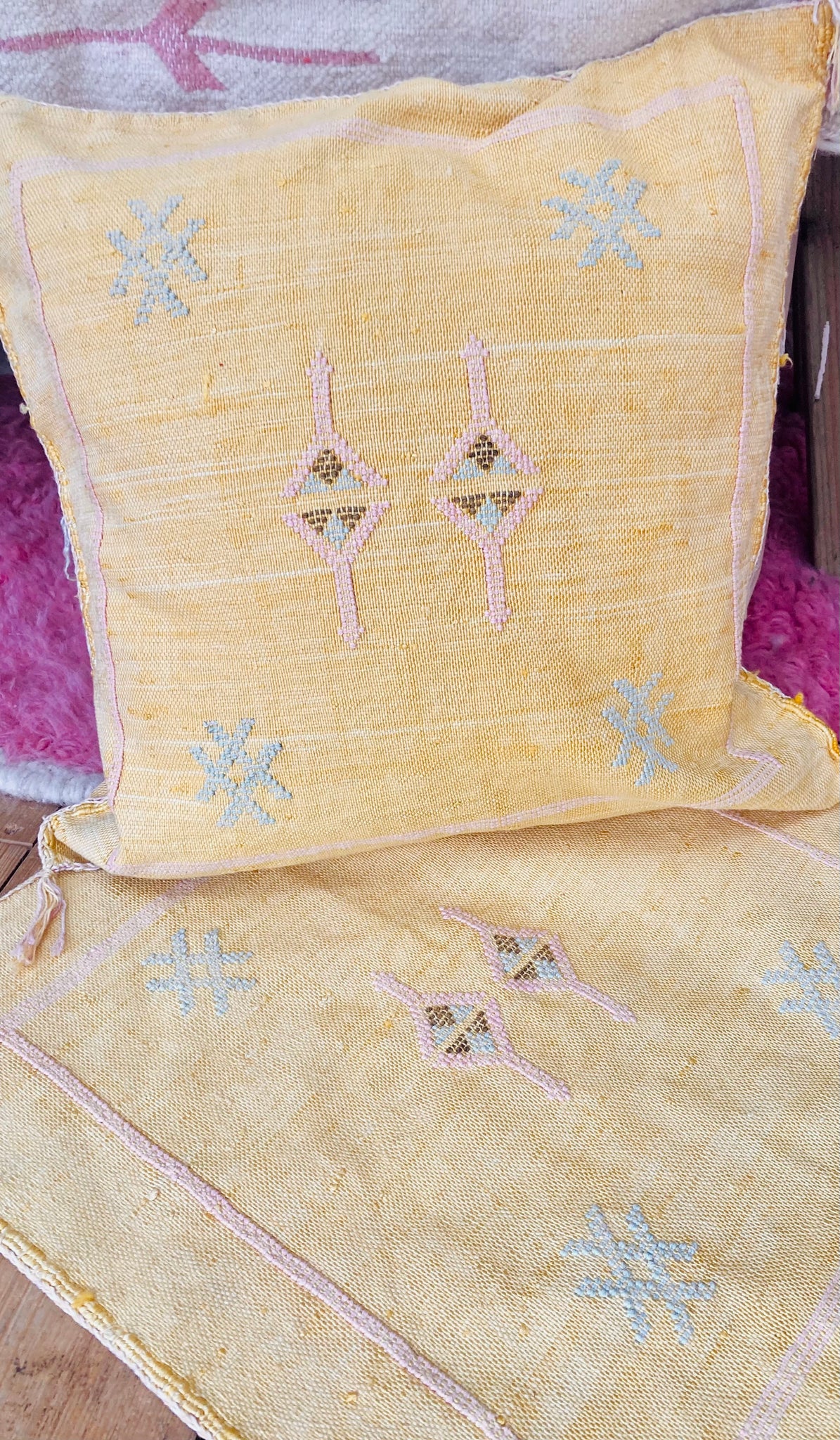 'Draa' Moroccan Cactus Silk Cushion