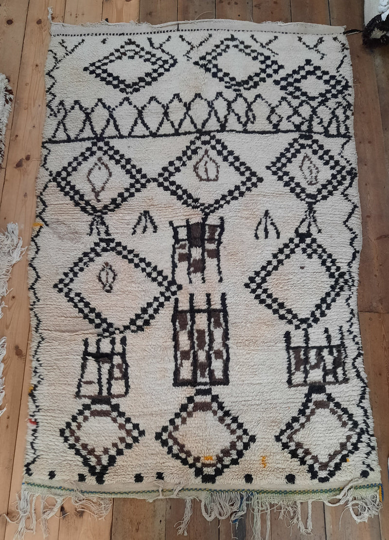 Checkered Diamonds Beni Ourain Rug RUBO011