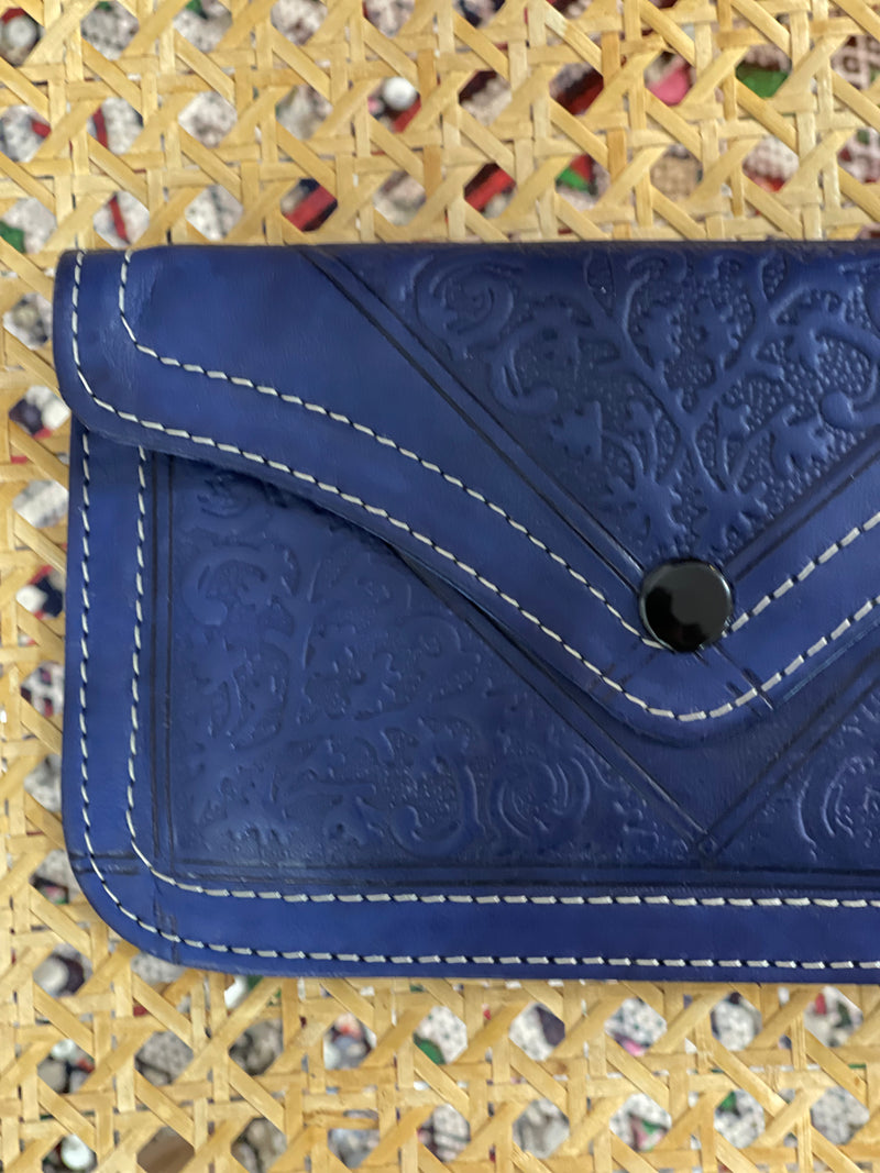 Hand Tooled Leather Clutches - CL-BG-002