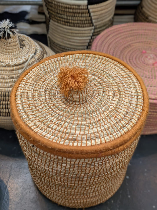 Hand Woven Laundry Basket HWBK032