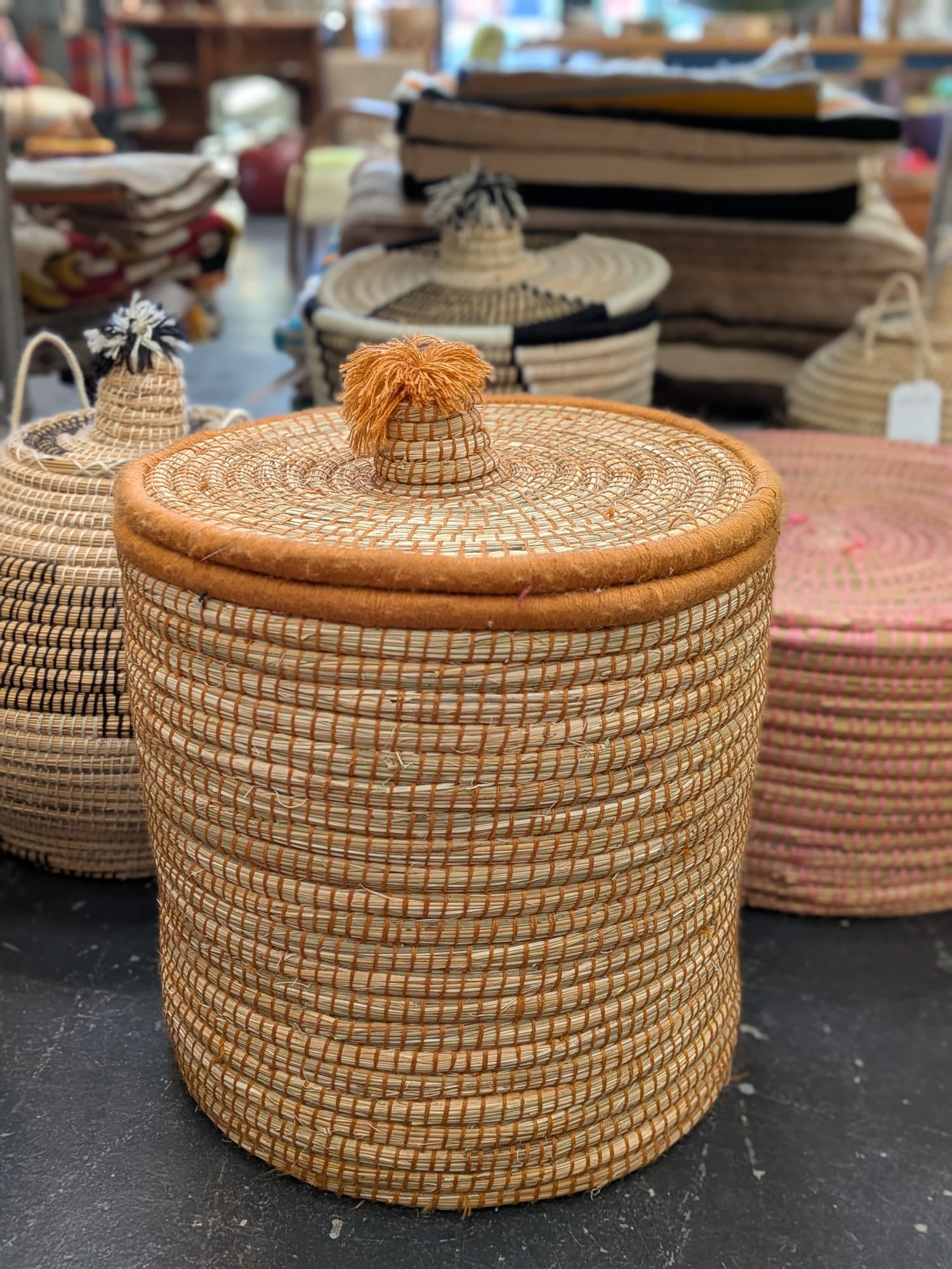 Hand Woven Laundry Basket HWBK032