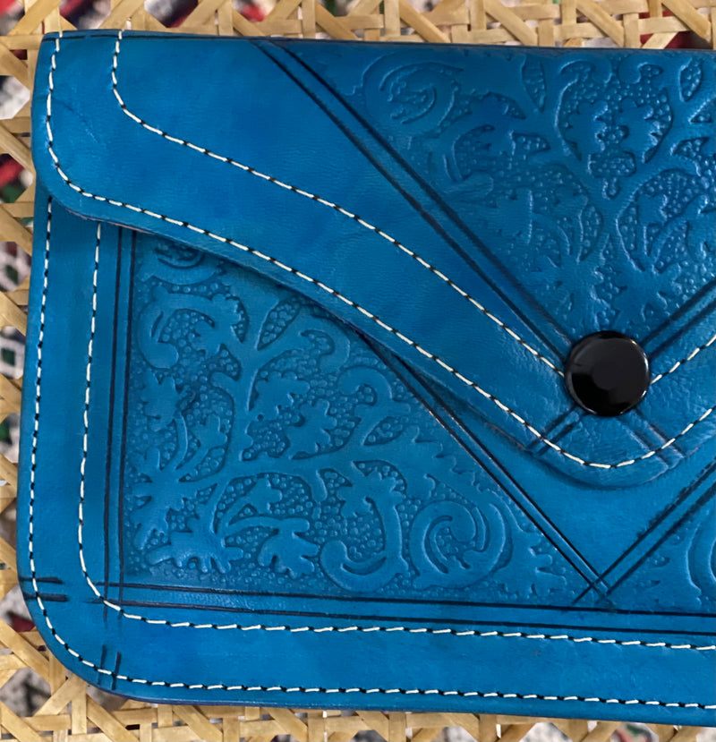 Hand Tooled Leather Clutches - CL-BG-002