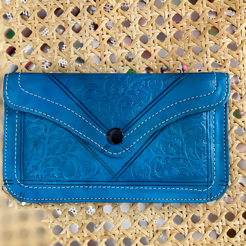 Hand Tooled Leather Clutches - CL-BG-002