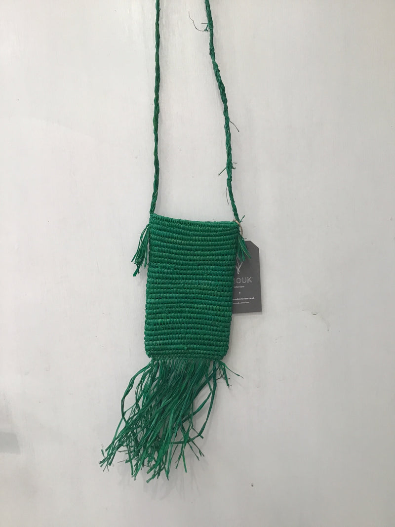 Hand Woven Raffia Pouch/Glasses Case HWBK022G