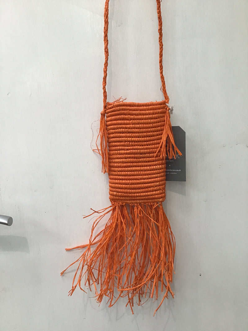 Hand Woven Raffia Pouch/Glasses case HWBK022O