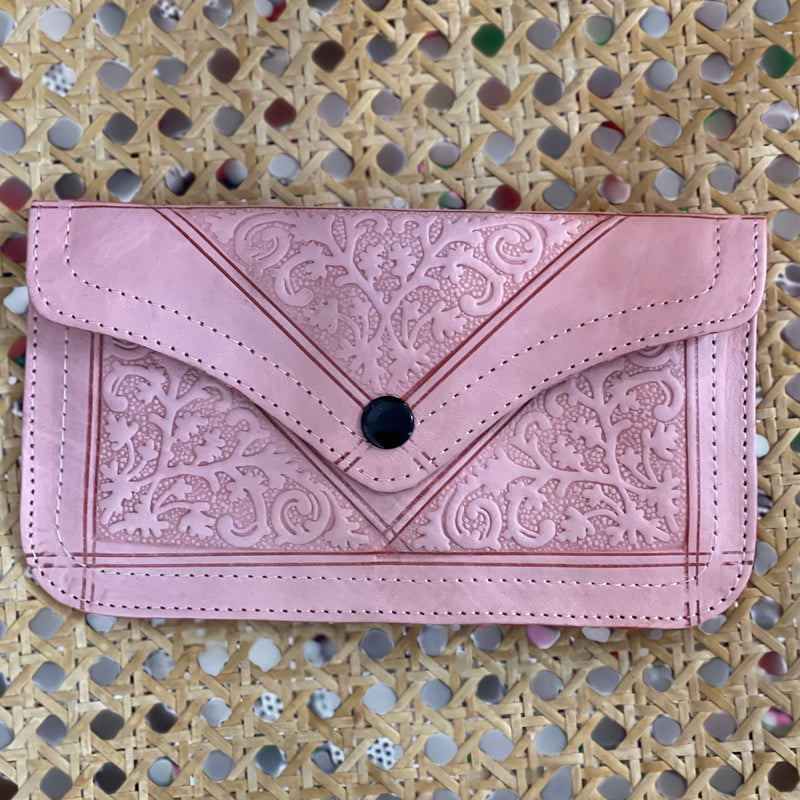 Hand Tooled Leather Clutches - CL-BG-002