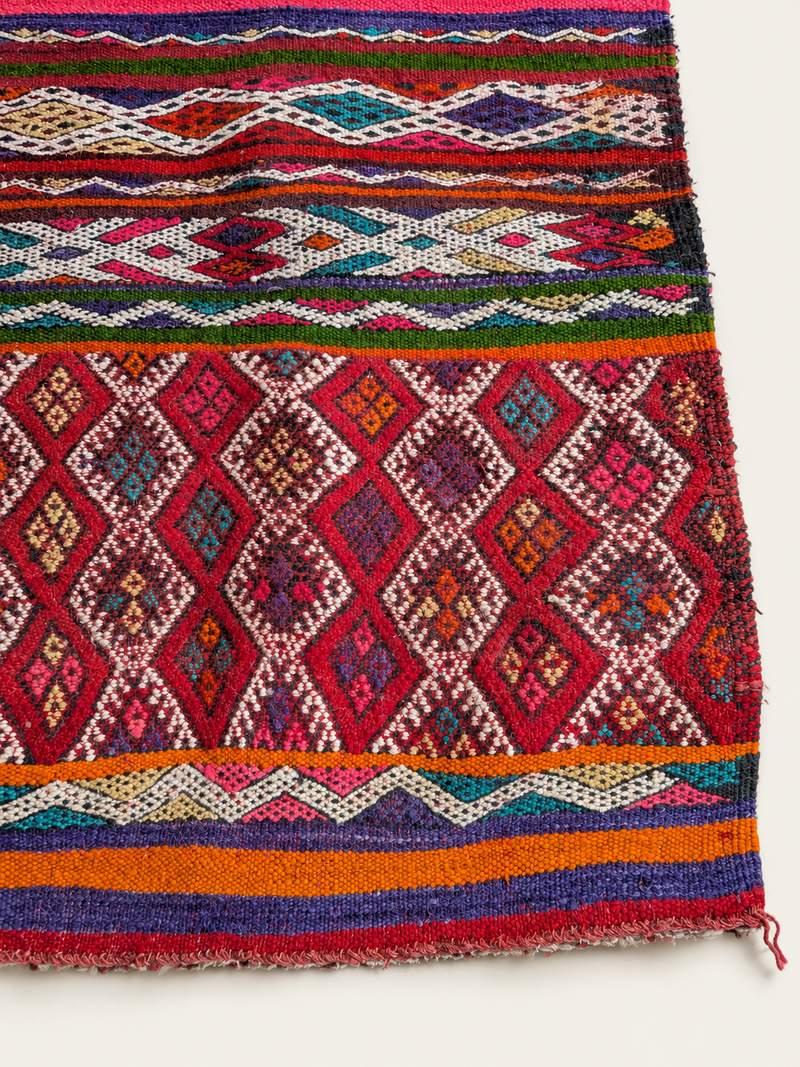 ‘Crimson Caravan’ Vintage Zanafi Rug RUZF10