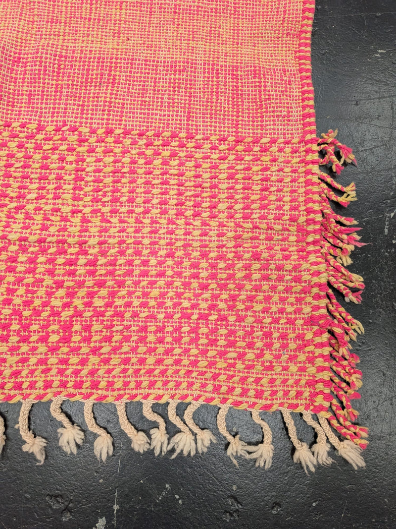 'Pink & Cream' Flatweave Reversible Kilim Runner - RUKM030