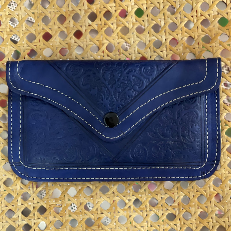 Hand Tooled Leather Clutches - CL-BG-002