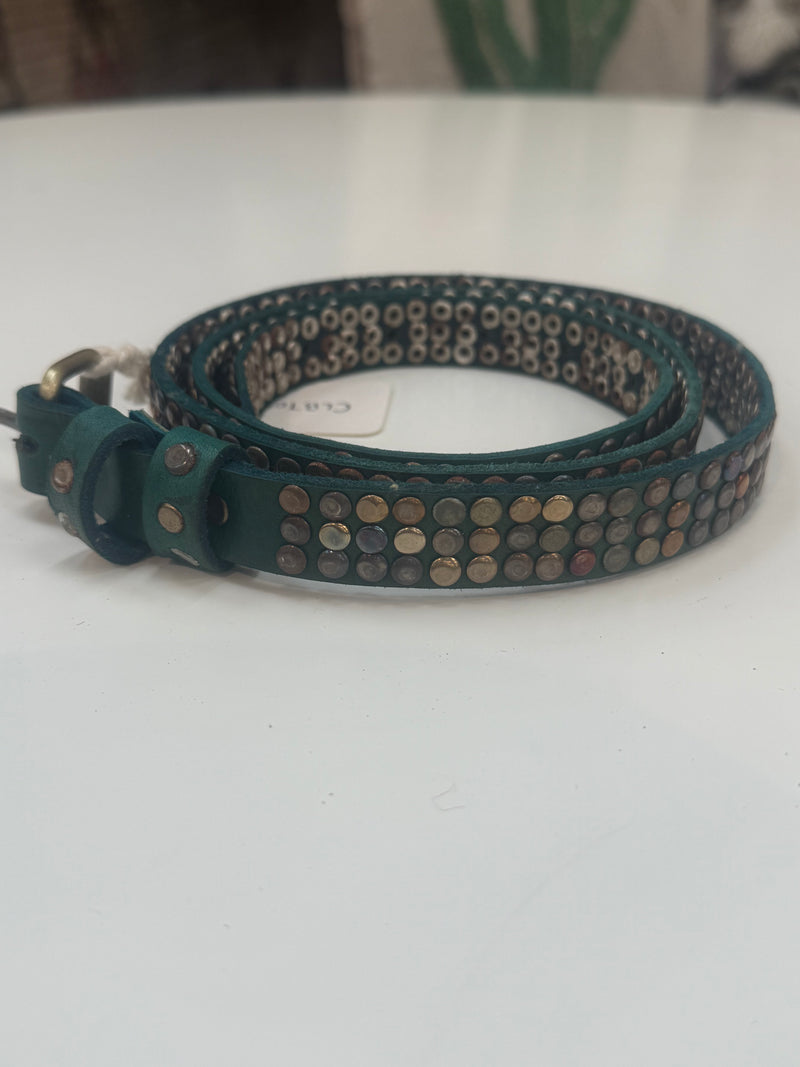 Dark Emerald 3 Stud Belt CLBT021
