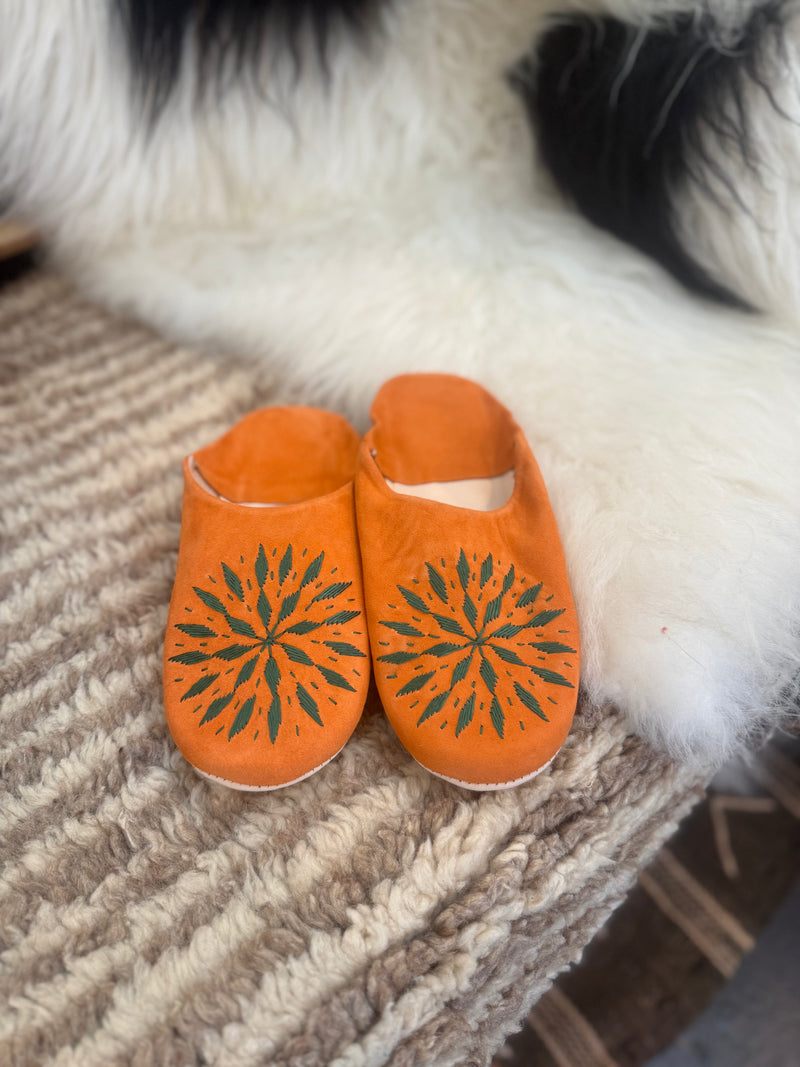 Slipper Shoes Orange & green SP008