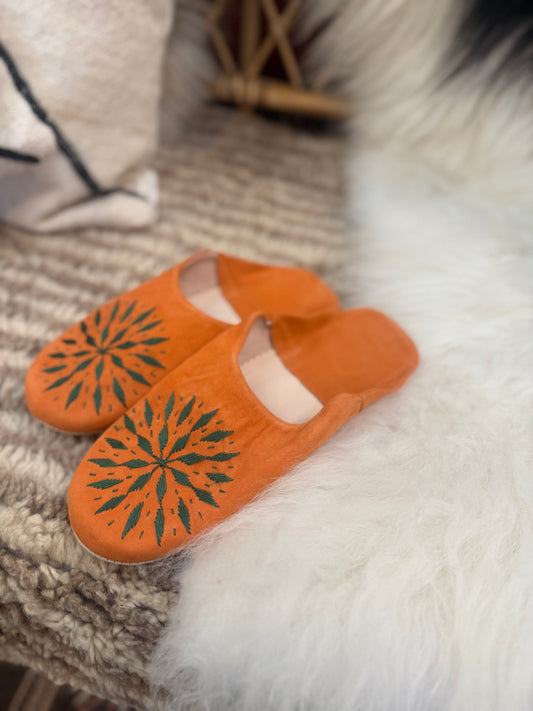Slipper Shoes Orange & green SP008