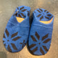 Slipper Shoes Blue with black print SP010