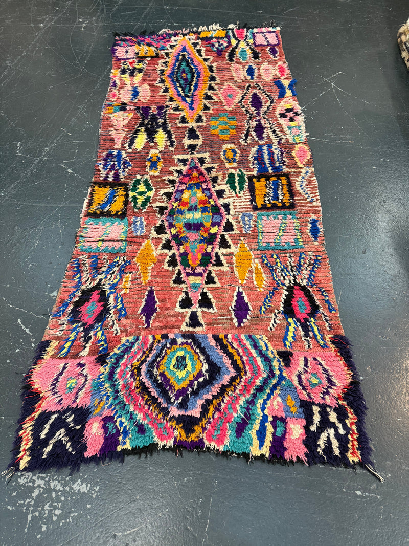 RUAZ072 - "Flower Garden" 1980's Azilal Rug