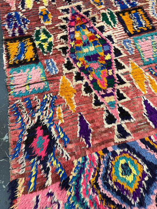 RUAZ072 - "Flower Garden" 1980's Azilal Rug