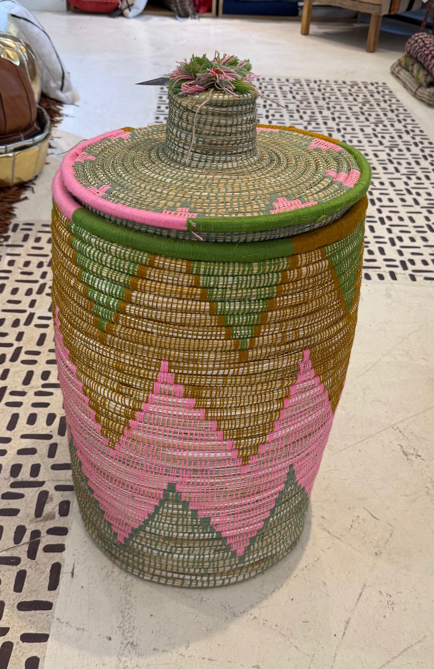 Hand Woven Laundry Basket HWBK031