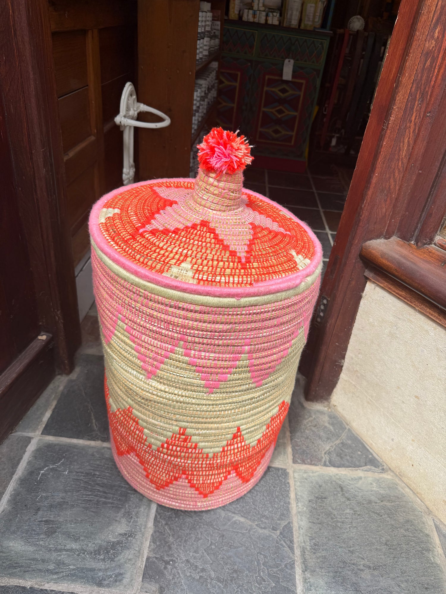 Hand Woven Laundry Basket HWBK033