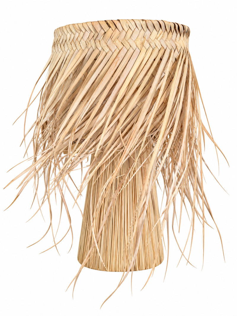 ‘Table Lamp’ woven palm leaf wicker lampshade HWLS021