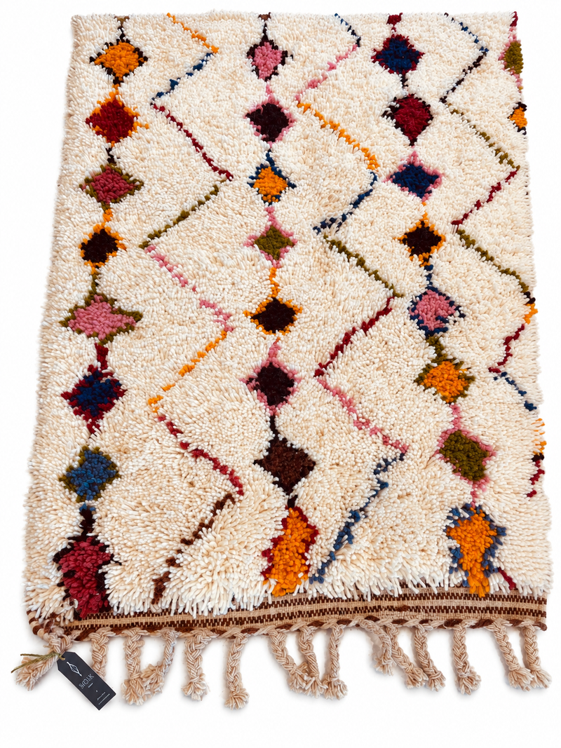 "Garlands of Joy" Contemporary Beni Ourain Rug RUB094