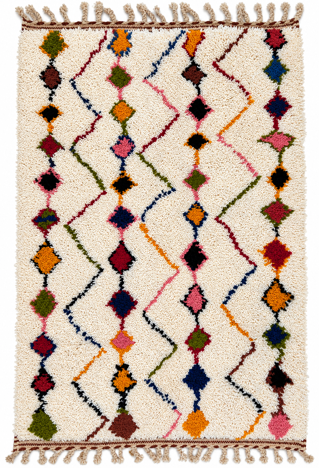 "Garlands of Joy" Contemporary Beni Ourain Rug RUB094