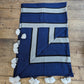 ‘Nordic Stripes’ Wool Pompom Blanket BP116