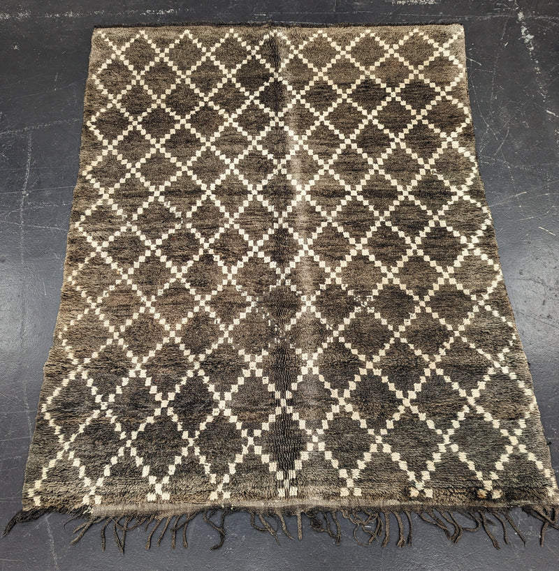 "Moleskin Diamonds" Antique Beni Ourain Rug RUBO015